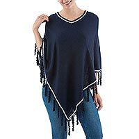 Alpaca blend poncho,