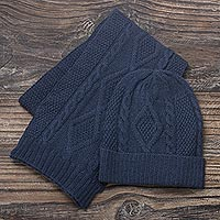 Featured review for 100% alpaca hat, Antique Blue Allure