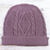 100% alpaca hat, 'Antique Lilac Allure' - Knitted Unisex Watch Cap Dusty Lilac 100% Alpaca from Peru (image 2b) thumbail