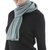 100% alpaca scarf, 'Celadon Braid' - Knitted Unisex Scarf in Celadon 100% Alpaca from Peru (image 2b) thumbail