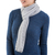 100% alpaca scarf, 'Dove Grey Braid' - Knitted Unisex Scarf in Dove Grey 100% Alpaca from Peru (image 2b) thumbail