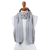 100% alpaca scarf, 'Dove Grey Braid' - Knitted Unisex Scarf in Dove Grey 100% Alpaca from Peru (image 2c) thumbail
