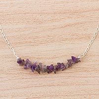 Amethyst beaded necklace,