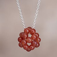 Carnelian pendant necklace,