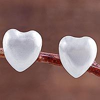 Sterling silver stud earrings,