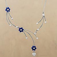 Sodalite pendant necklace,