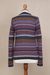 100% alpaca cardigan, 'Vibrant Life' - Multicolored 100% Alpaca Cardigan with Wood Buttons (image 2f) thumbail