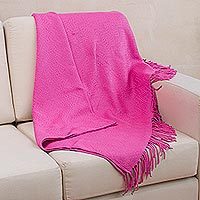 Acrylic and alpaca blend blanket,