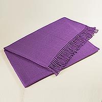 Acrylic and alpaca blend blanket,
