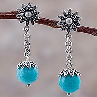 Amazonite dangle earrings,