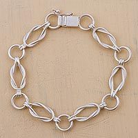 Silver link bracelet,