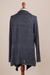 Cardigan sweater, 'Grey Waterfall Dream' - Long Sleeved Grey Cardigan Sweater from Peru (image 2f) thumbail