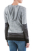 Hoodie sweater, 'Grey Imagination' - Black and Grey Striped Hoodie Sweater from Peru (image 2b) thumbail