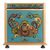 Reverse painted glass jewelry box, 'Teal Flowers' - Teal Wood Jewelry Box with Floral Motifs from Peru (image 2e) thumbail