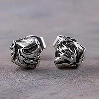 Sterling silver stud earrings,