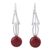 Jasper dangle earrings, 'Smooth Splendor' - Jasper and Sterling Silver Dangle Earrings from Peru (image 2a) thumbail