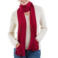 100% baby alpaca scarf,