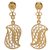 Gold plated sterling silver filigree dangle earrings, 'Regal Leaf' - Gold Plated Sterling Silver Dangle Earrings from Peru (image 2a) thumbail