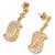 Gold plated sterling silver filigree dangle earrings, 'Regal Leaf' - Gold Plated Sterling Silver Dangle Earrings from Peru (image 2e) thumbail