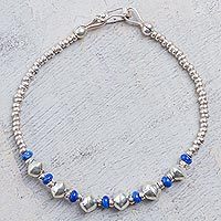 Lapis lazuli beaded bracelet,