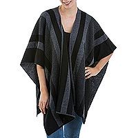 Alpaca blend ruana,