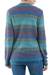 100% alpaca cardigan, 'Harbor Lights' - 100% Alpaca Wool Cardigan Sweater from Peru (image 2c) thumbail