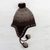 100% alpaca chullo hat, 'Mahogany Brown Andean Pride' - Alpaca Chullo Hat in Mahogany and Eggshell from Peru thumbail