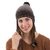 100% alpaca chullo hat, 'Mahogany Brown Andean Pride' - Alpaca Chullo Hat in Mahogany and Eggshell from Peru (image 2b) thumbail