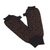 100% alpaca fingerless mitts, 'Floral Andes' - Alpaca Knit Floral Fingerless Gloves in Black and Brick Peru (image 2a) thumbail