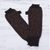 100% alpaca fingerless mitts, 'Floral Andes' - Alpaca Knit Floral Fingerless Gloves in Black and Brick Peru (image 2b) thumbail