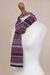 100% alpaca scarf, 'Andean Pride' - Multicolored 100% Alpaca Wrap Scarf from Peru (image 2d) thumbail
