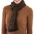 100% alpaca scarf, 'Floral Andes' - 100% Alpaca Knit Floral Wrap Scarf in Black and Brick thumbail