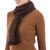 100% alpaca scarf, 'Floral Andes' - 100% Alpaca Knit Floral Wrap Scarf in Black and Brick (image 2b) thumbail