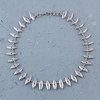 Sterling silver link necklace,