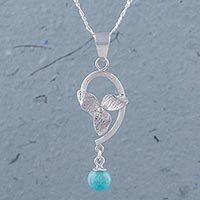 Amazonite pendant necklace,