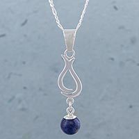 Sodalite pendant necklace,