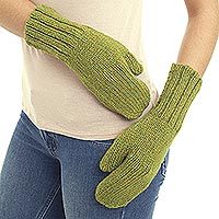 Alpaca blend mittens,