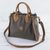 Leather accent cotton shoulder bag, 'Brown Mushroom' - Leather Accent Cotton Handle Shoulder Bag in Mushroom Peru (image 2) thumbail