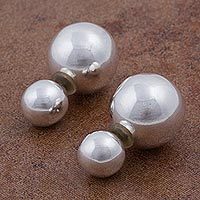 Sterling silver stud earrings,