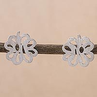 Sterling silver stud earrings,