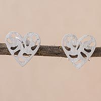 Sterling silver stud earrings,