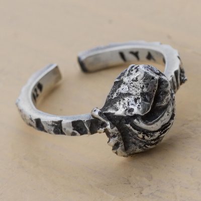 Sterling Silver Mid Finger Ring Signed Peruvian Jewelry