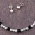 Obsidian jewelry set, 'Dark Treasures' (set of 3) - 925 Sterling Silver and Obsidian Jewelry Set from Peru thumbail