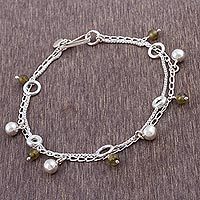 Labradorite charm bracelet,