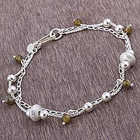 Labradorite charm bracelet,