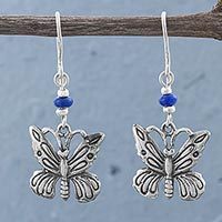 Lapis lazuli dangle earrings,