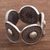 Sterling silver filigree band ring, 'Bold Shadow Warrior' - Dark Sterling Silver Filigree Band Ring Crafted in Peru (image 2b) thumbail