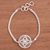 Sterling silver filigree pendant bracelet, 'Elegant Beauty' - Hypnotic Filigree Pendant on Sterling Silver Bracelet thumbail