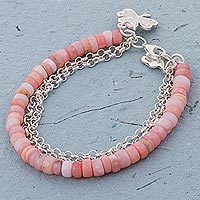 Opal beaded bracelet,