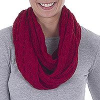 Alpaca blend infinity scarf,